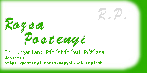 rozsa postenyi business card